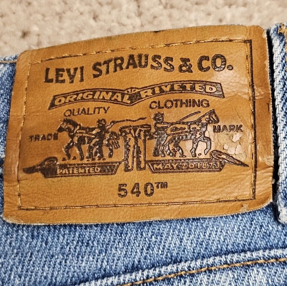 Levi’s 540 Flex Vintage Distressed Orange Tab Y2K Denim‎ Jeans Usa Made 42x30